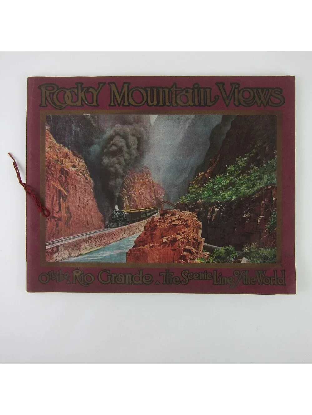 Antique 1914 Book Colorado Rocky Mountain Views on the Rio Grande Railroad Train